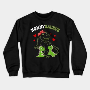 Mommysaurus Mommy 2 Kids Dinosaur Mom Mother's Day Crewneck Sweatshirt